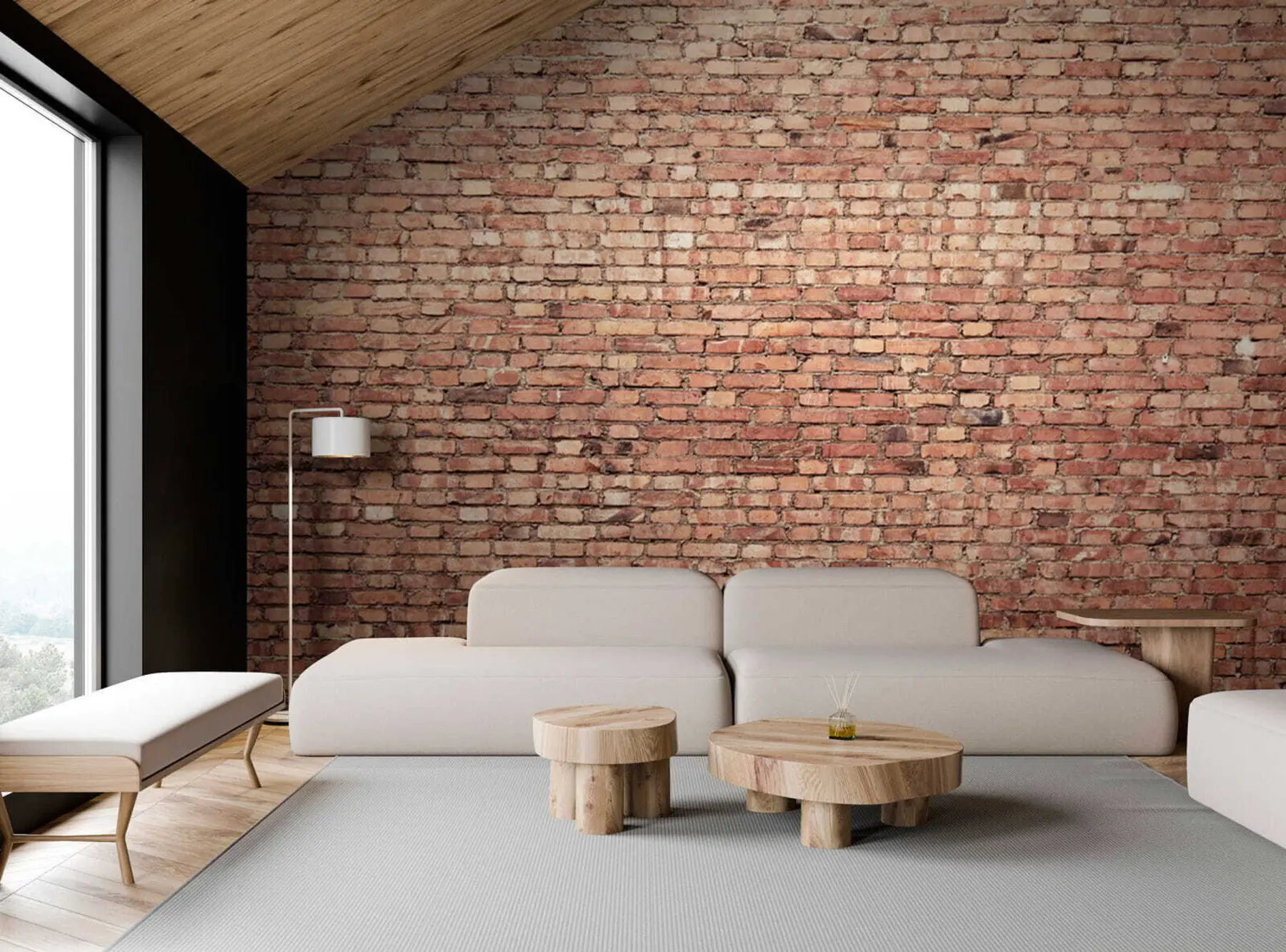 wall murals Смеђа, дрво и правоугаоник u53032