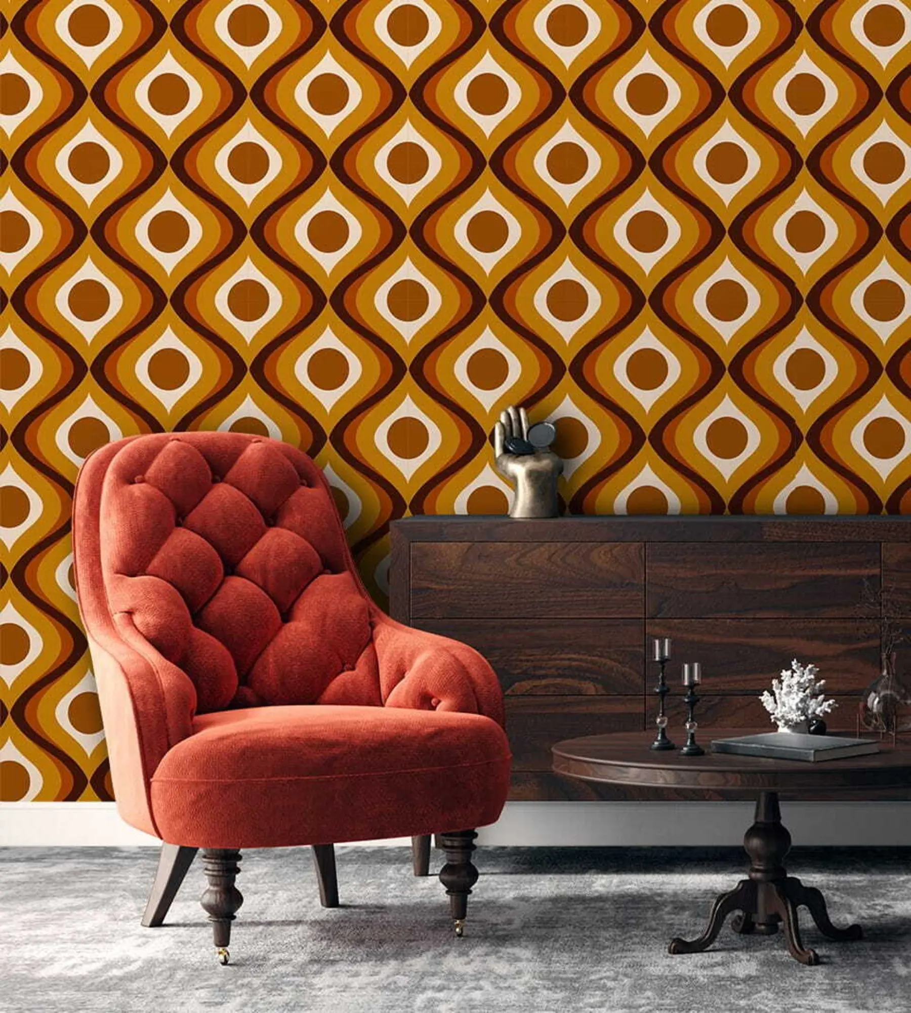 wall murals Ретро узорак са 70-их u51620