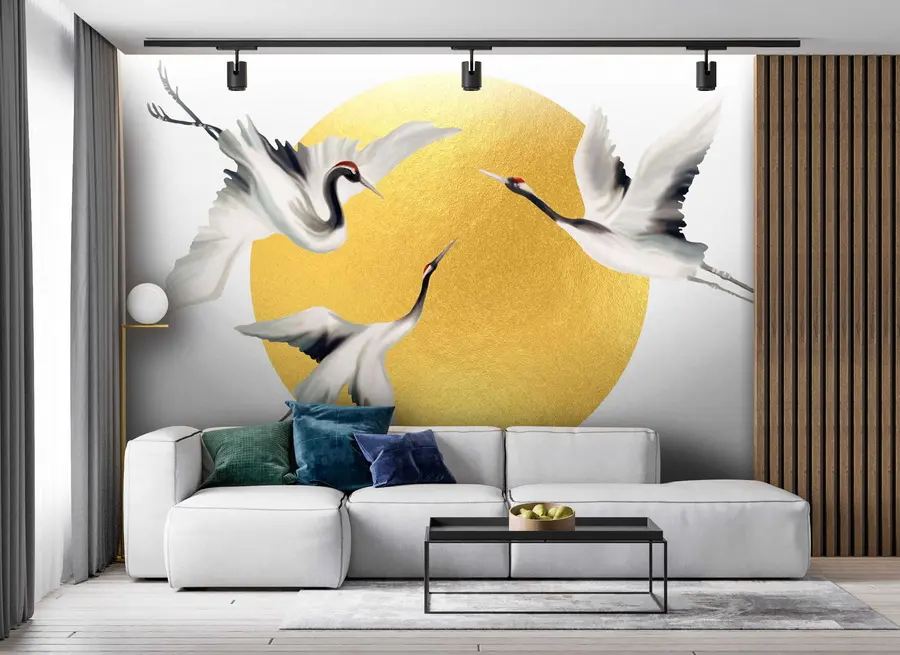 wall murals Ждралови у лету пре Сунчевог круга u79625