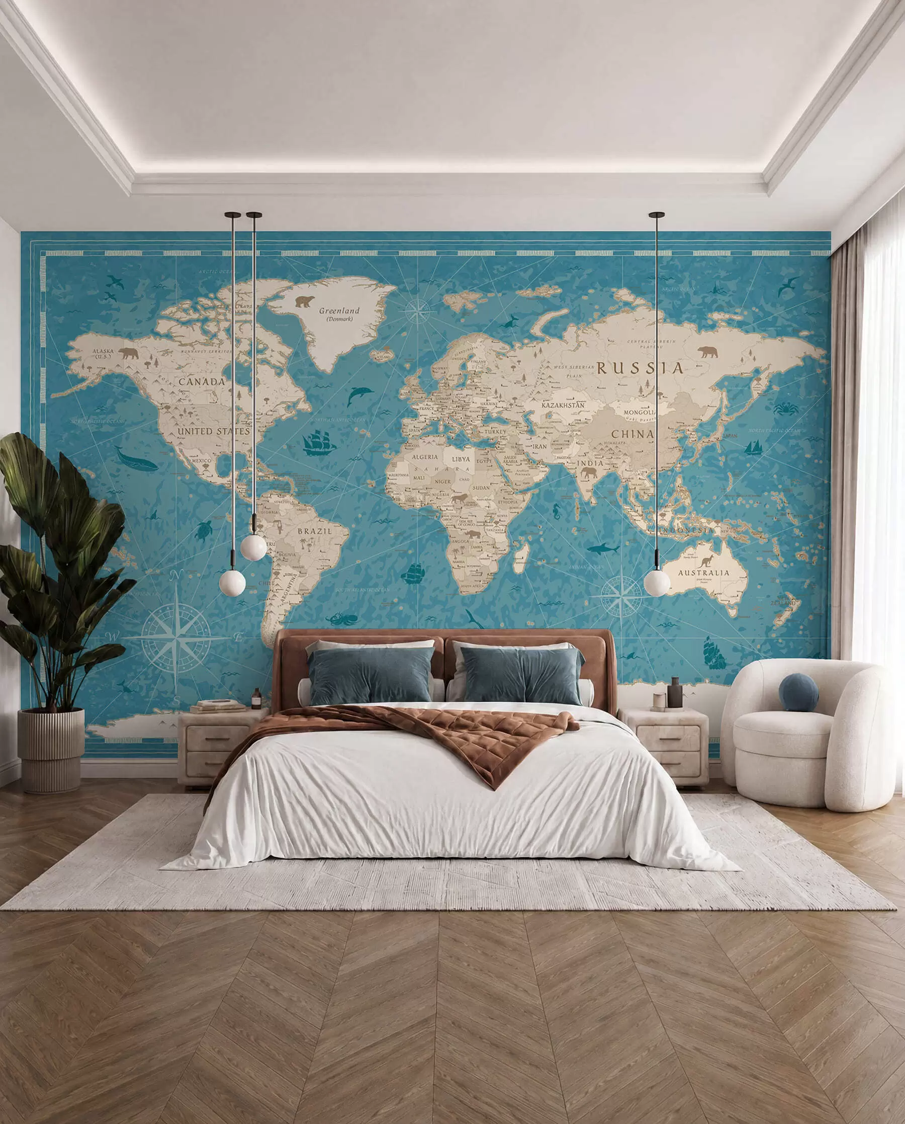 wall murals Светска карта, стара карта u50378