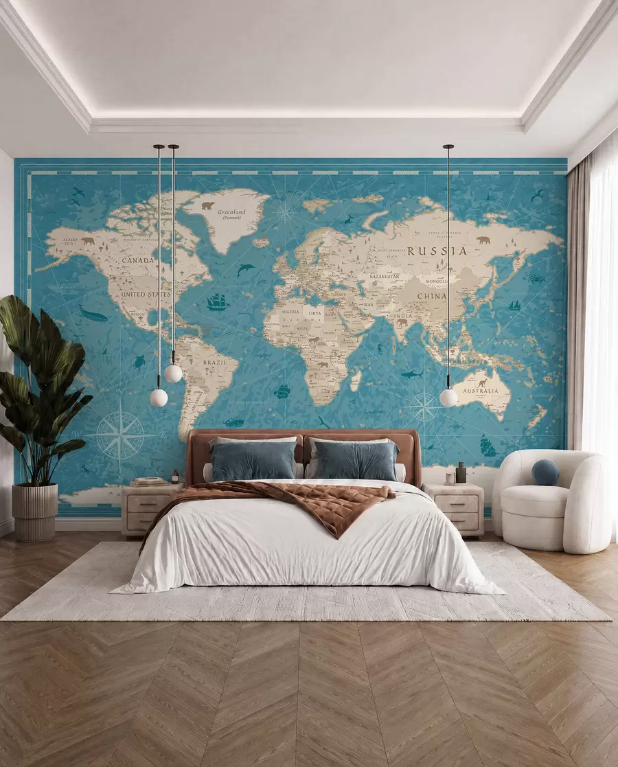 wall murals Светска карта, стара карта u50378
