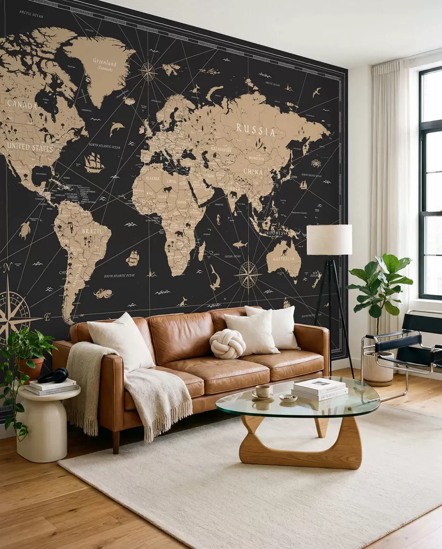 wall murals Винтаге мапа света u50401