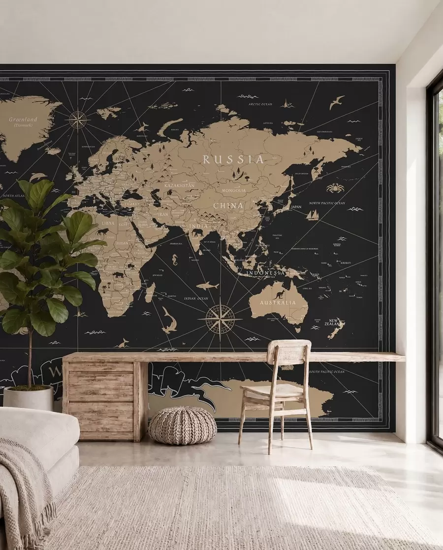 wall murals Винтаге мапа света u50401