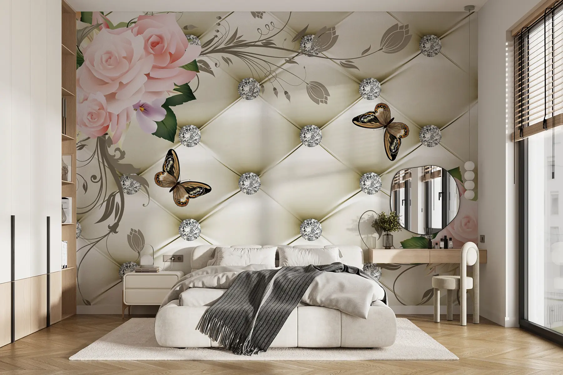 wall murals Цвеће и рхинестони u03528
