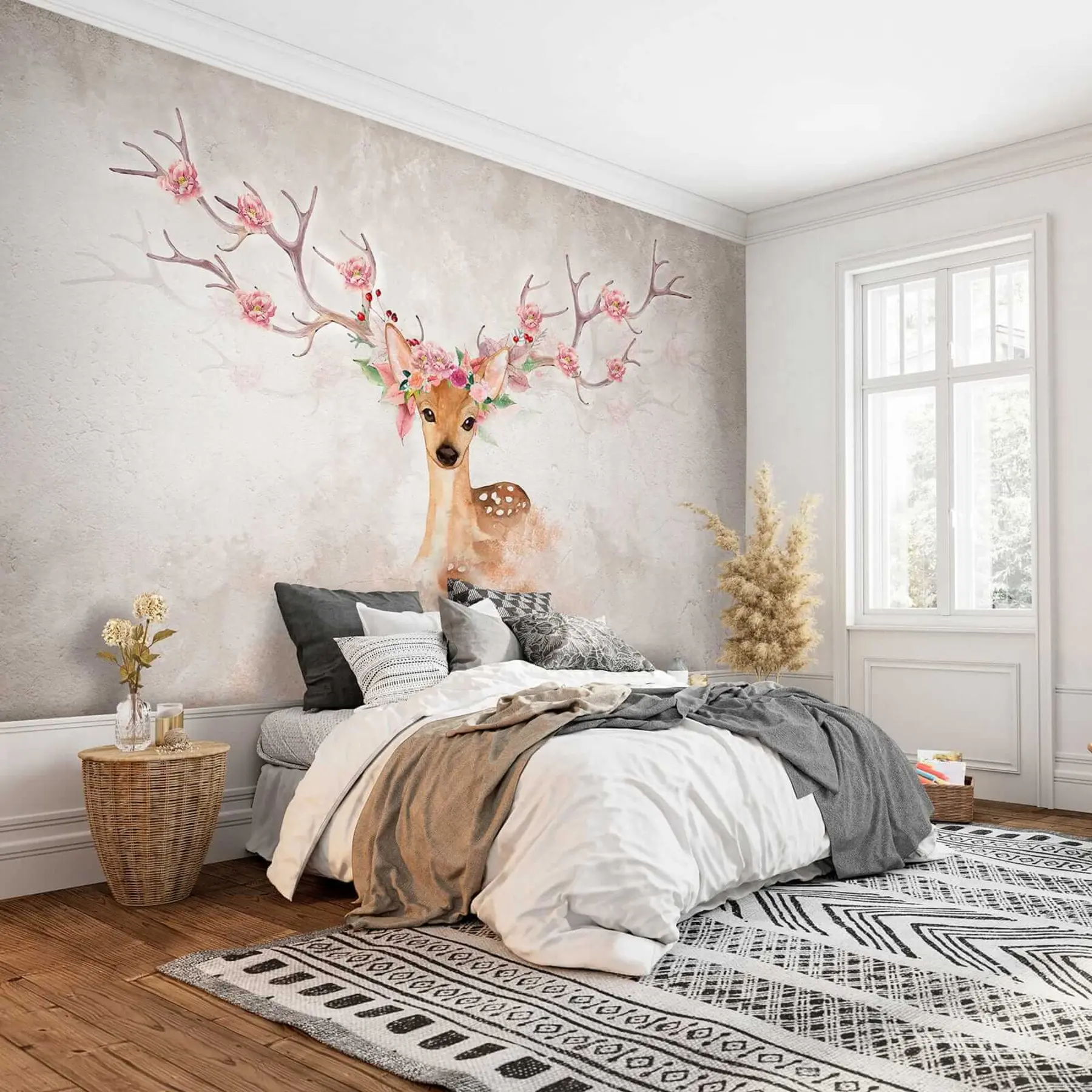 wall murals Биљка, грана и боја u04671