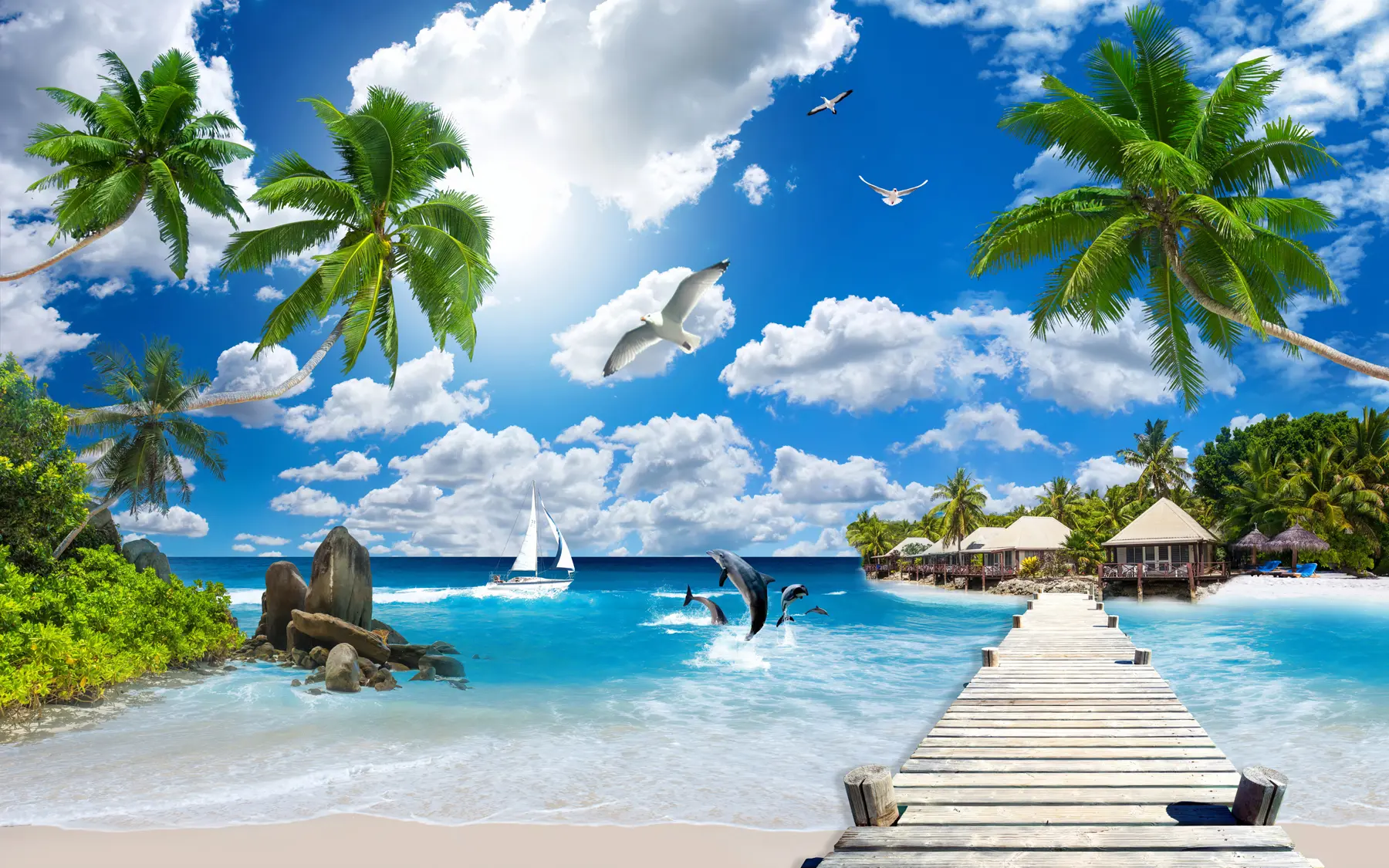 wall murals рајско острво u06969