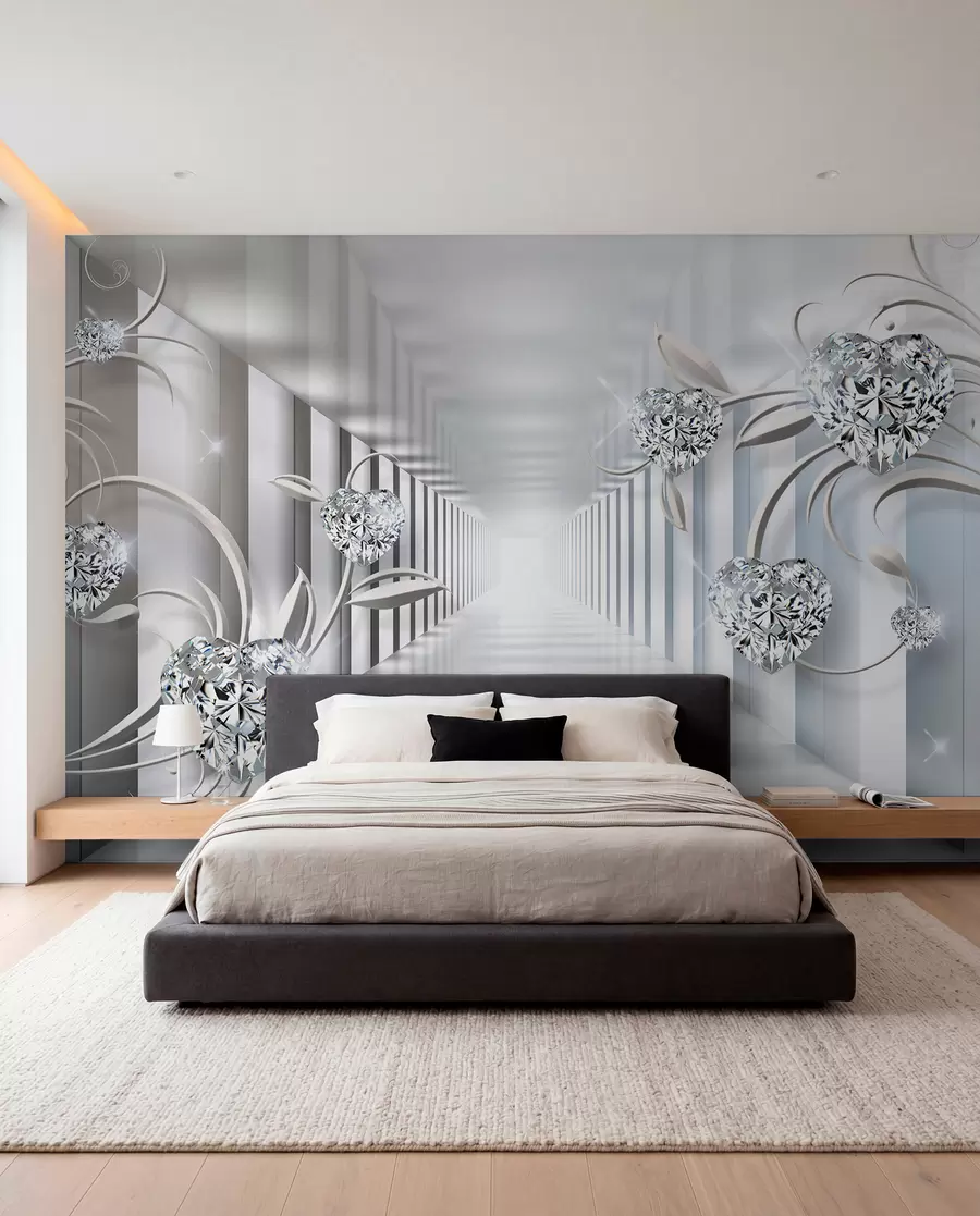 wall murals Дијамантна срца у тунелу u07513