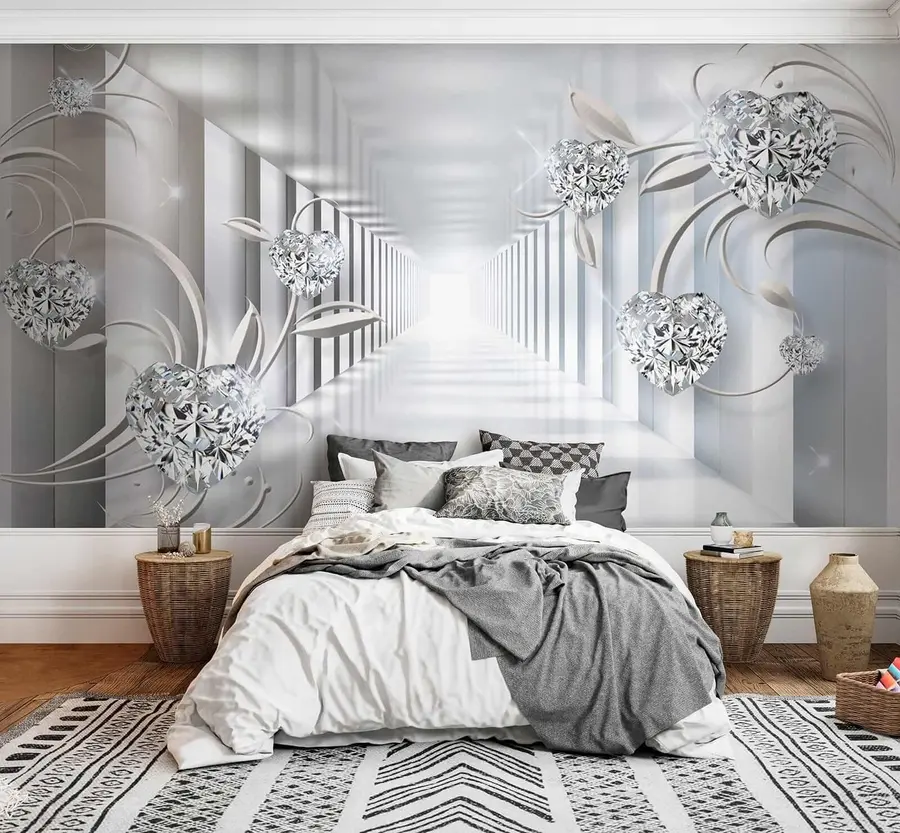 wall murals Дијамантна срца у тунелу u07513