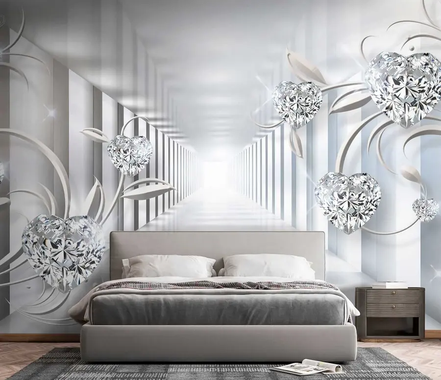 wall murals Дијамантна срца у тунелу u07513