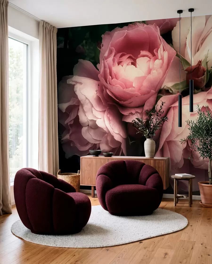 wall murals Деликатна ружичаста пеониес u08062