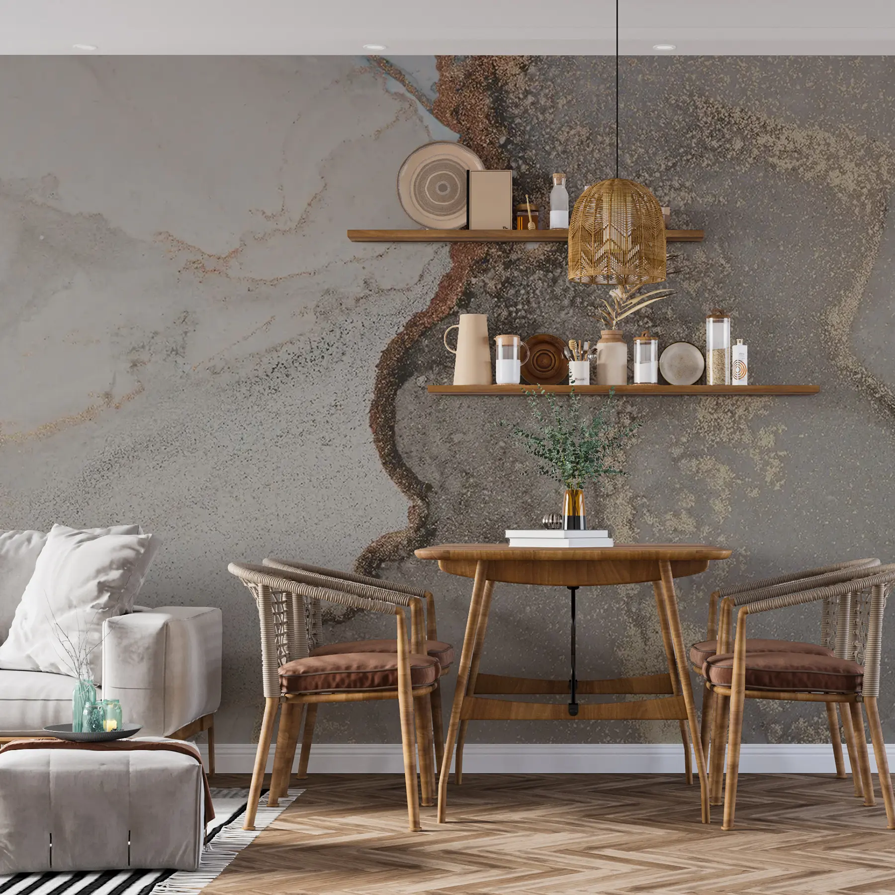 wall murals Сива течност u08653