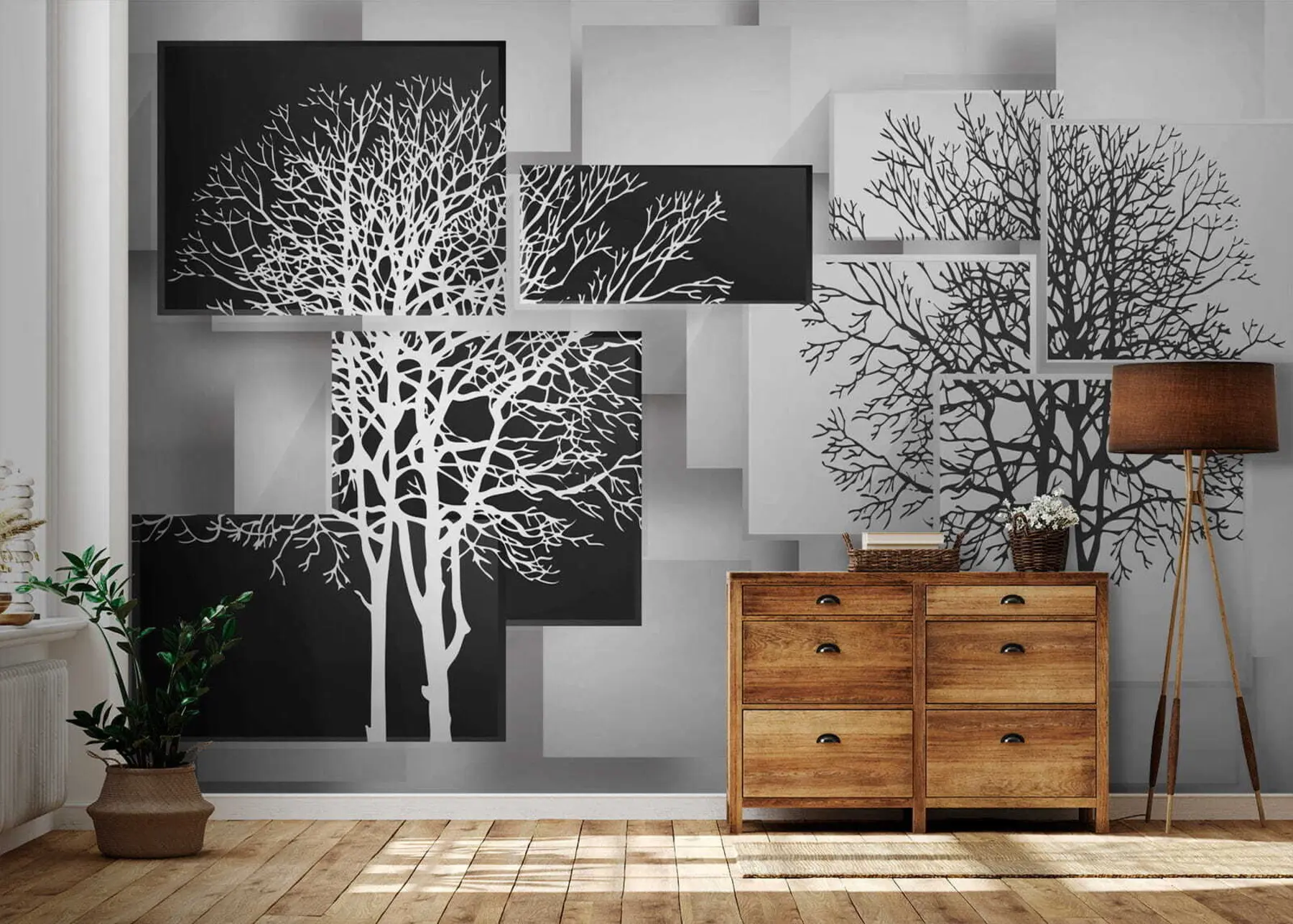 wall murals Јин Јан дрво u09369
