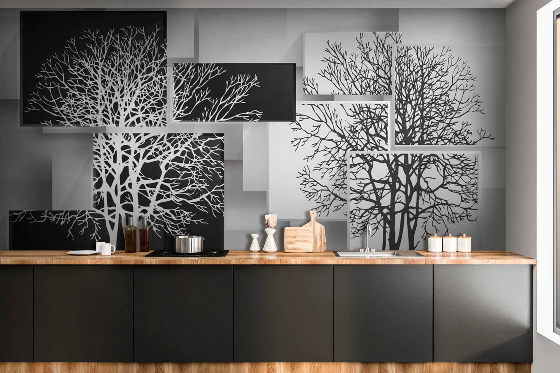 wall murals Јин Јан дрво u09369