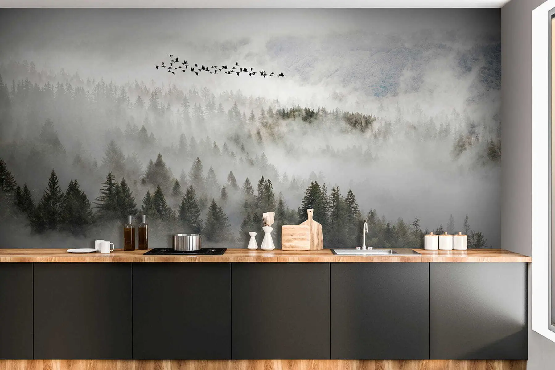 wall murals Облак, небо и планина u13823