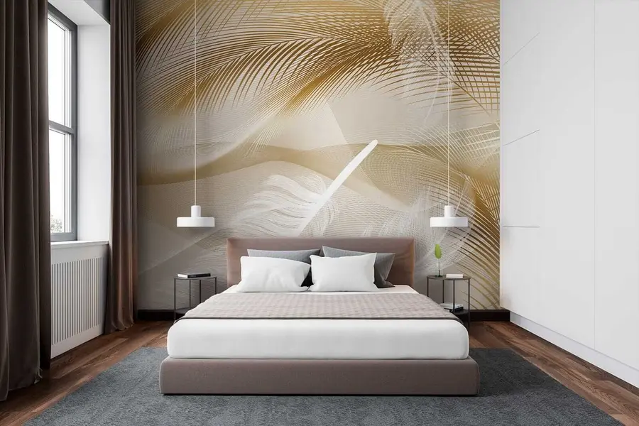 wall murals Природни материјал, перје и узорак u15570