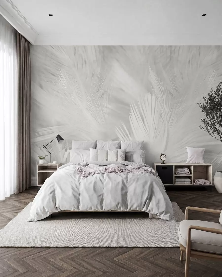 wall murals Биљка, око и перо u15622