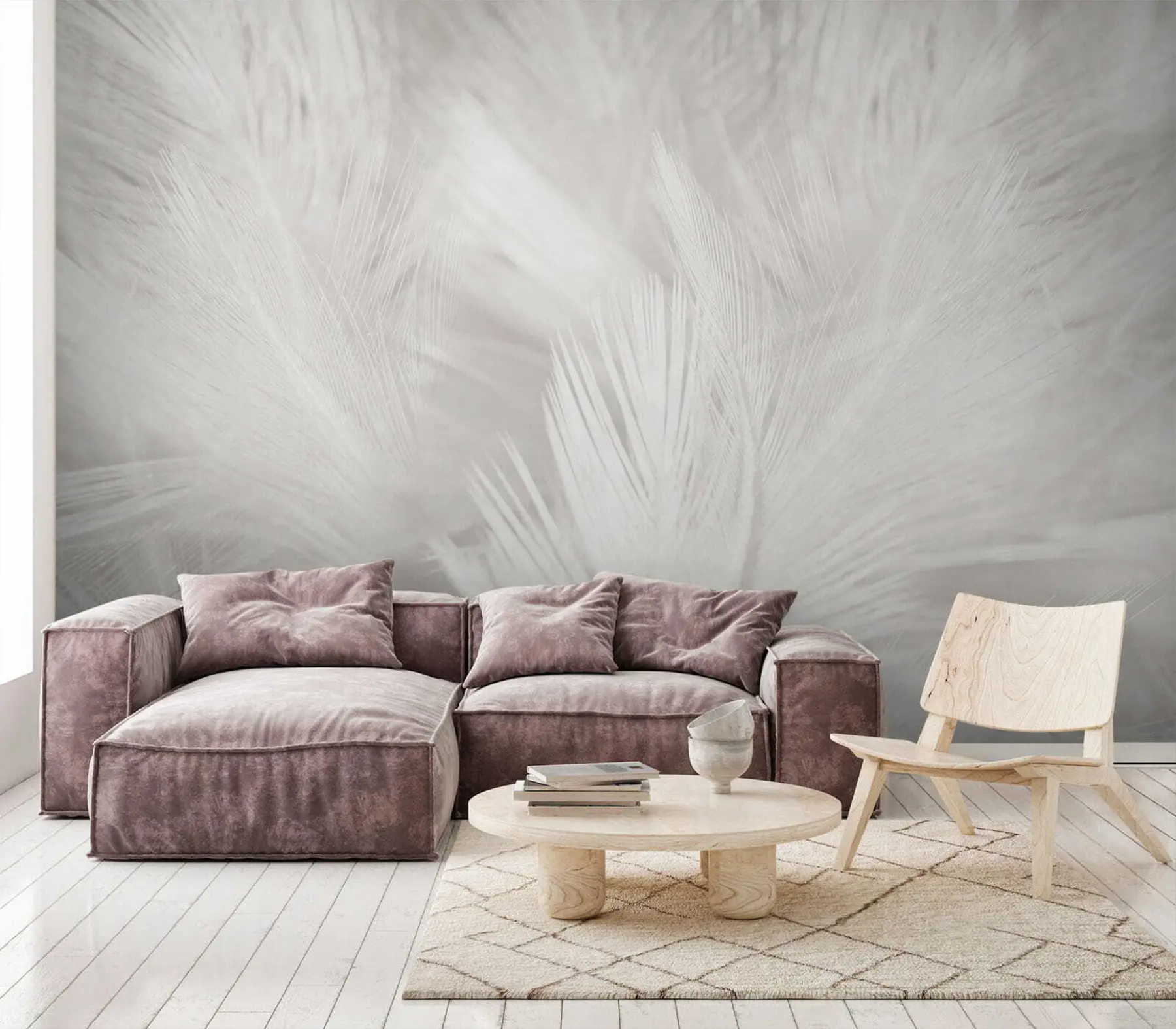 wall murals Биљка, око и перо u15622