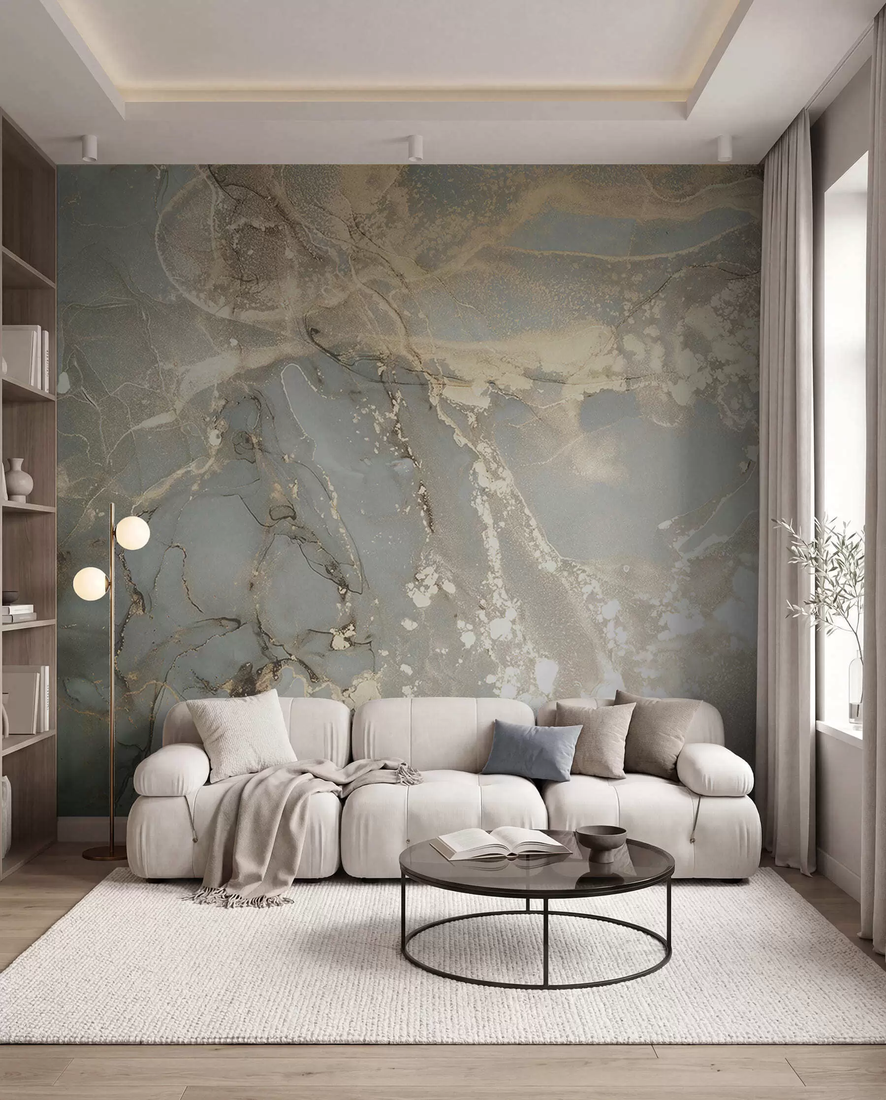 wall murals Сиви и жути мермер u17492