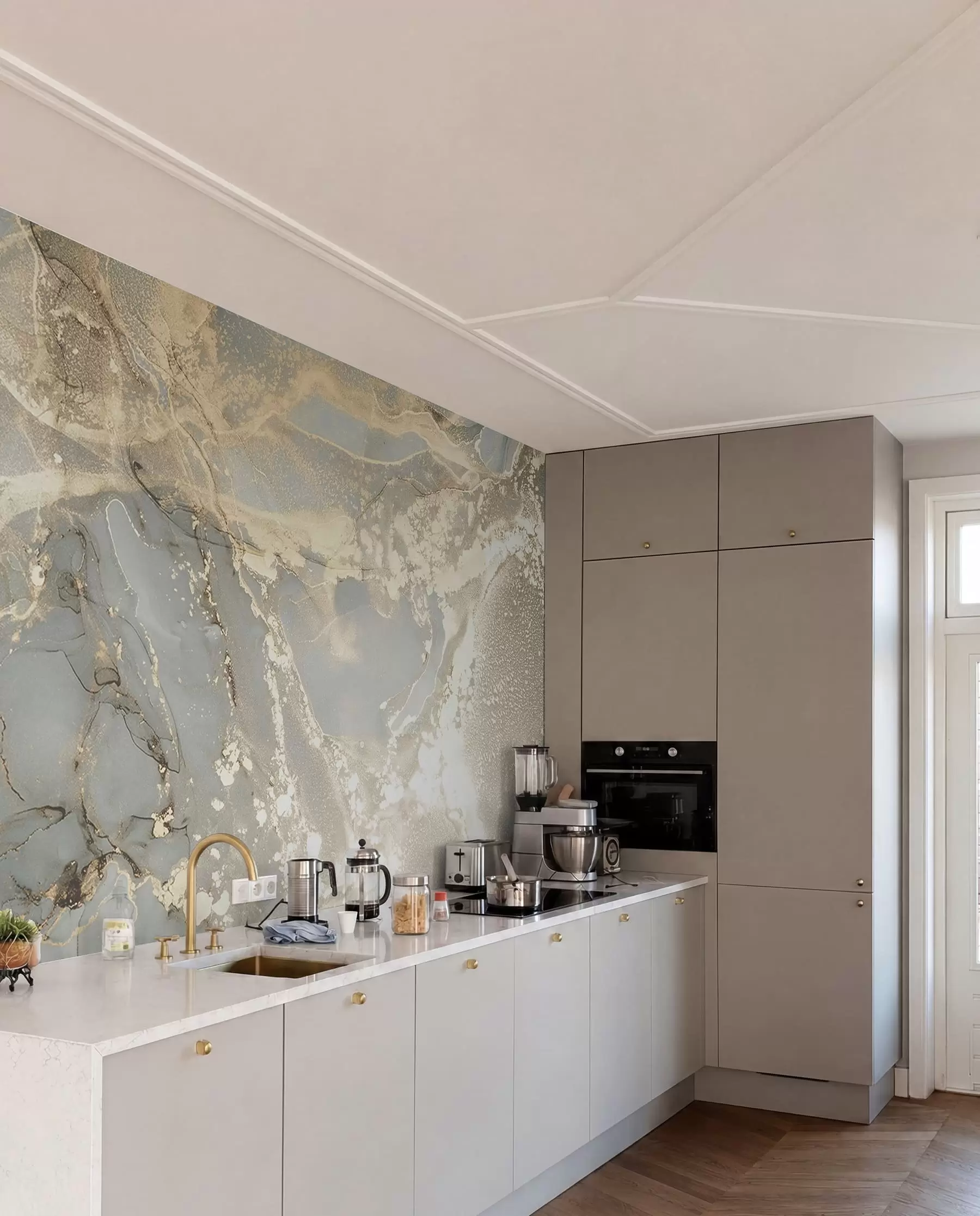 wall murals Сиви и жути мермер u17492