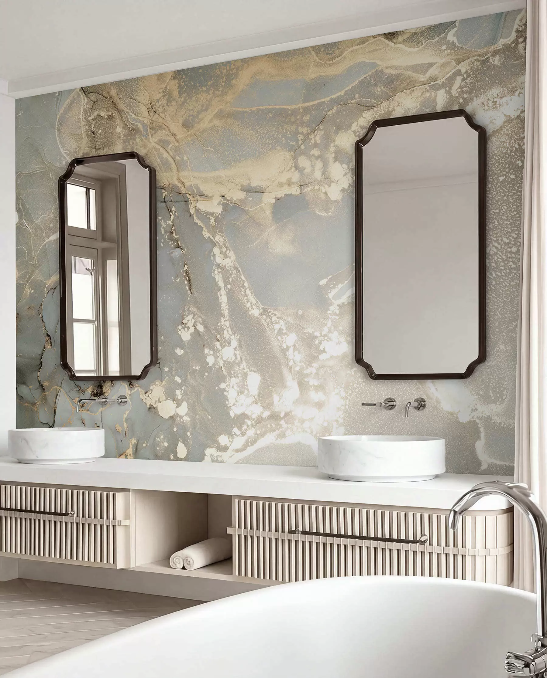 wall murals Сиви и жути мермер u17492