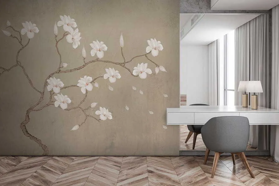 wall murals Цветајуће дрво магнолије u17493
