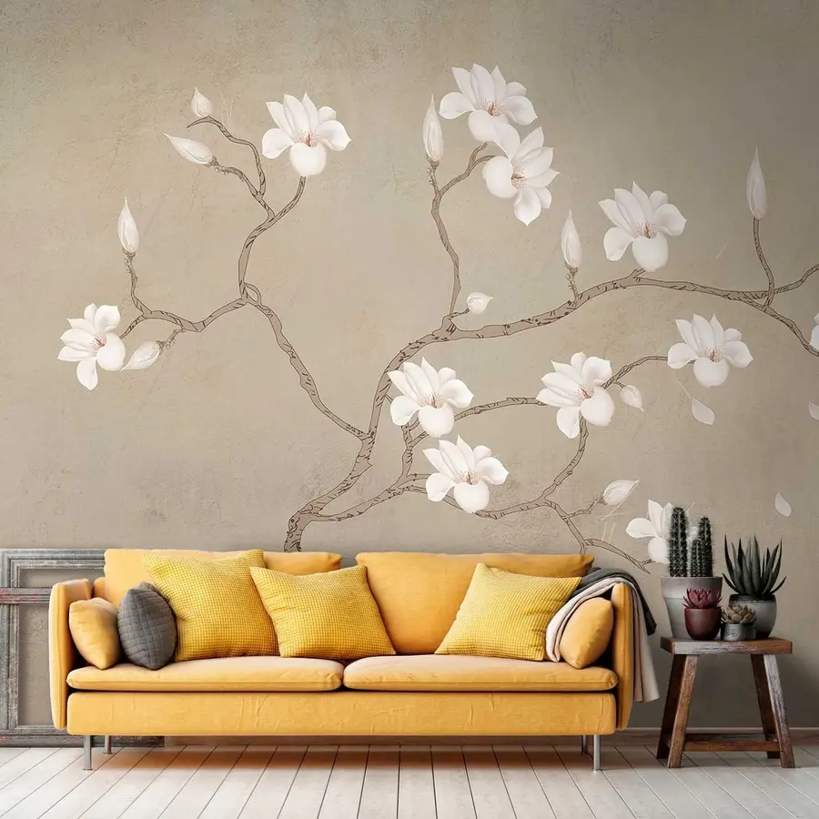 wall murals Цветајуће дрво магнолије u17493