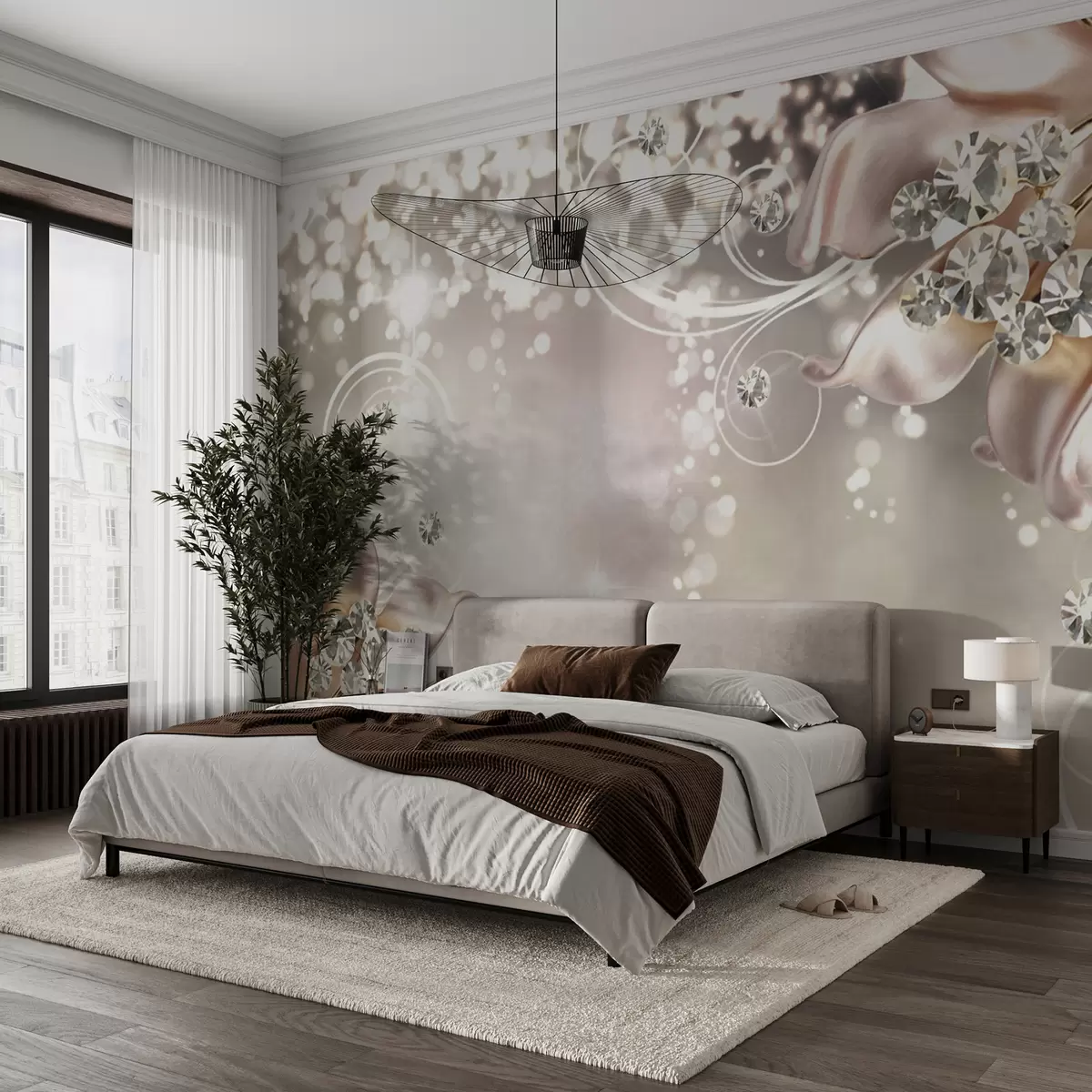 wall murals Порцеланско цвеће и кристали u17739