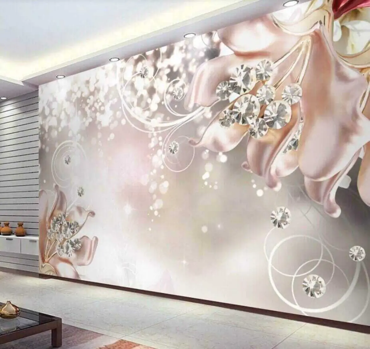 wall murals Порцеланско цвеће и кристали u17739