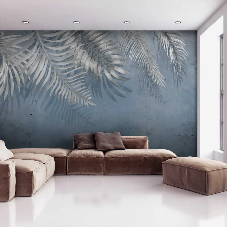 wall murals Винтаге зид са лишћем u18312