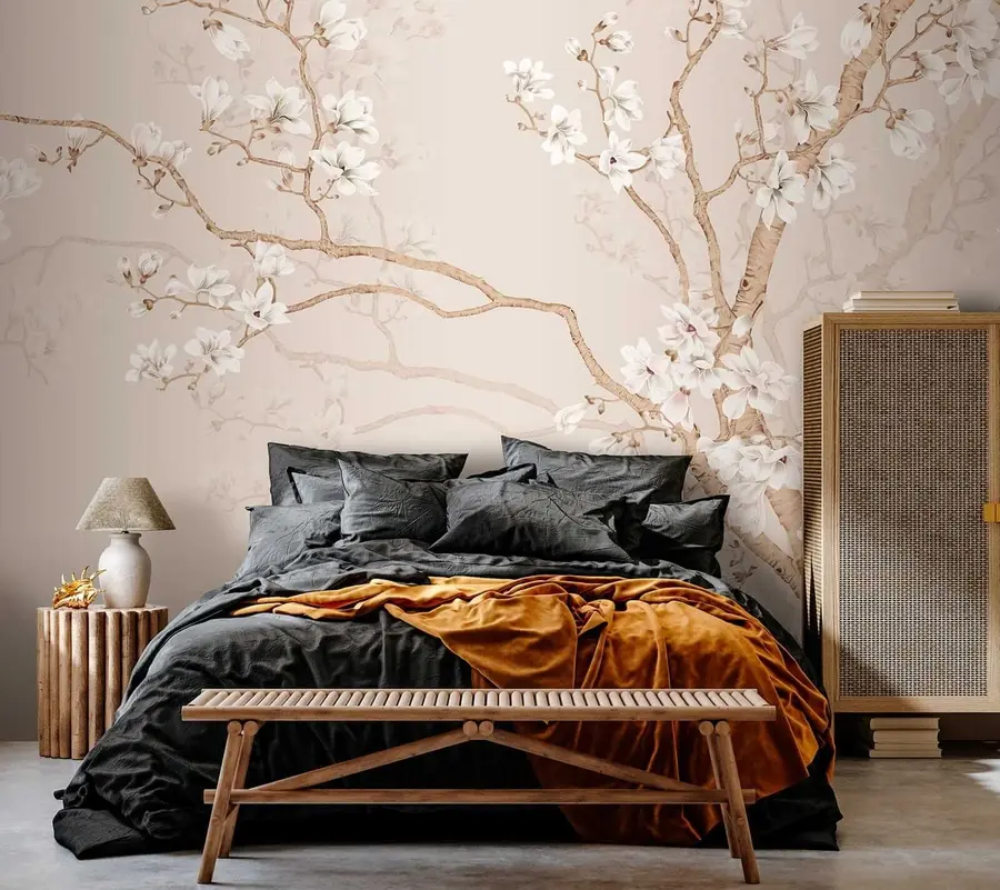 wall murals Дрво и птице цветања u25842