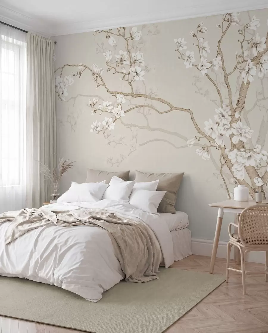 wall murals Дрво и птице цветања u25842
