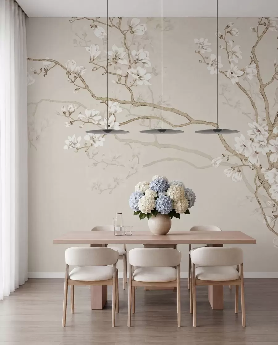 wall murals Дрво и птице цветања u25842