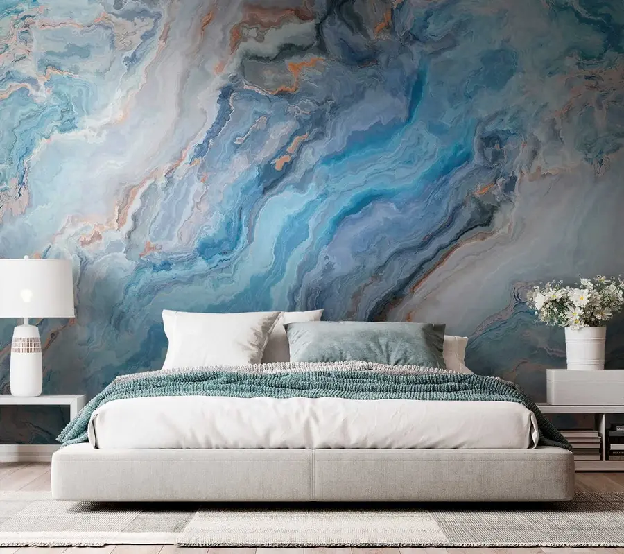 wall murals Плави мермер u28985