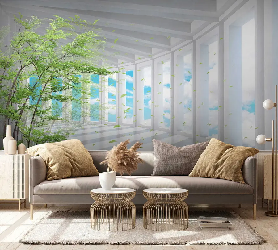 wall murals Тунел са погледом на облаку u29922