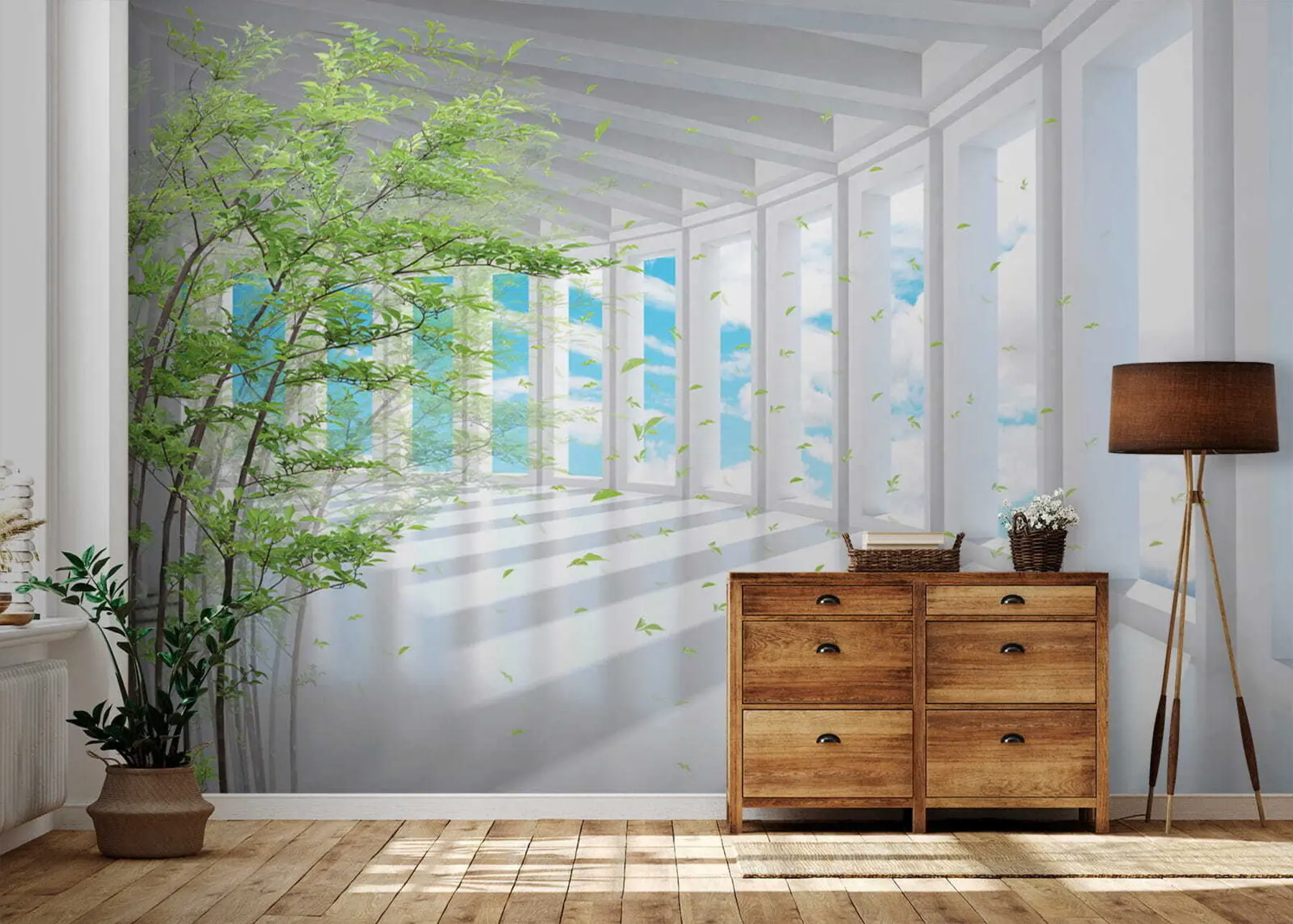 wall murals Тунел са погледом на облаку u29922