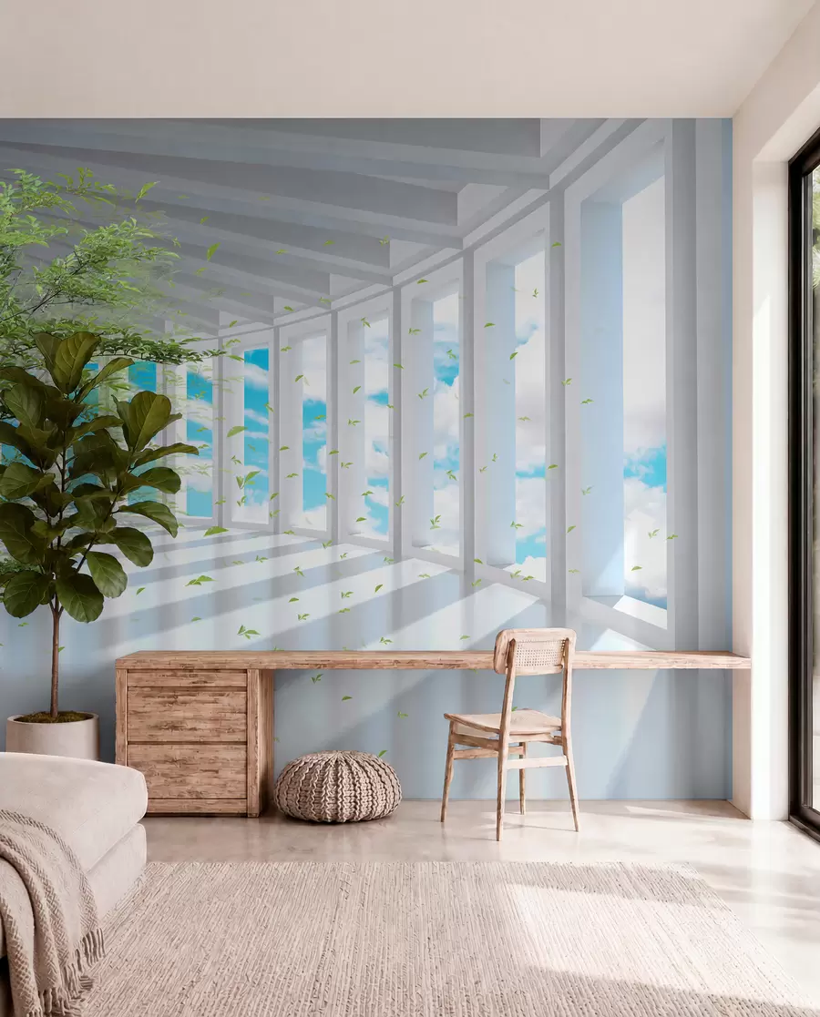 wall murals Тунел са погледом на облаку u29922