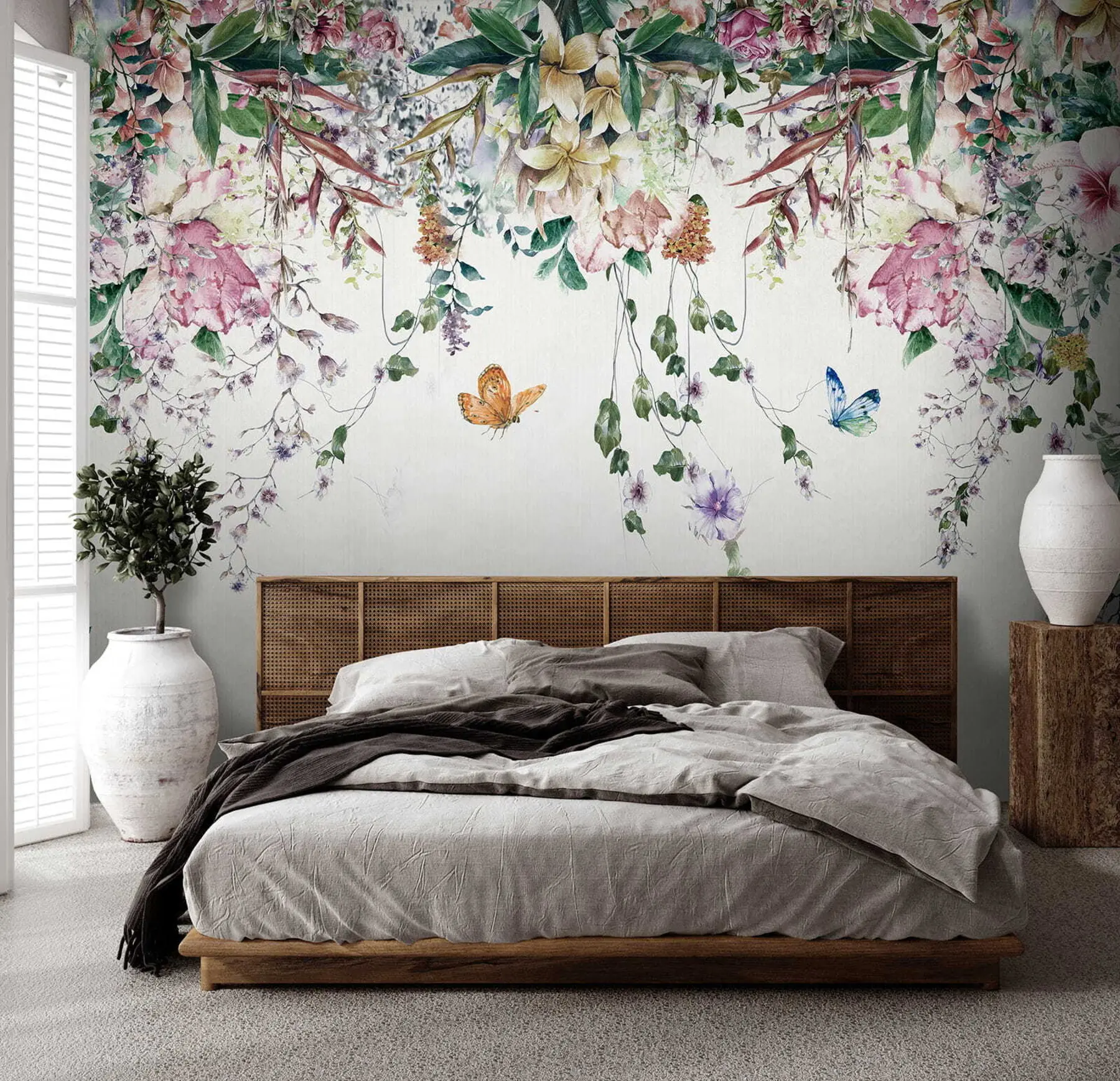 wall murals Екотично цвеће и лептири u30601