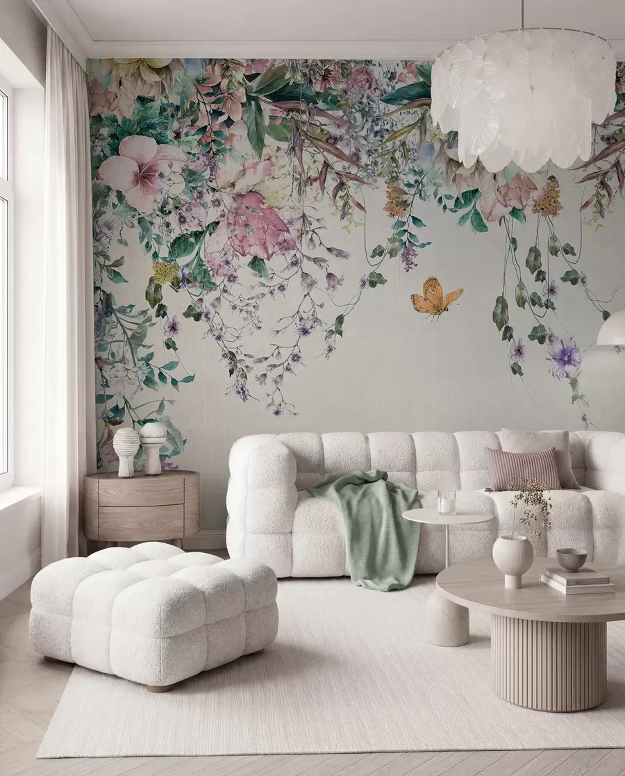 wall murals Екотично цвеће и лептири u30601