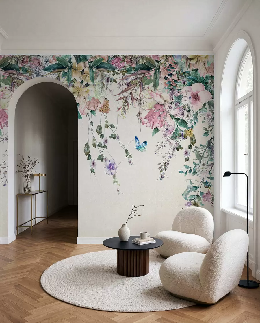 wall murals Екотично цвеће и лептири u30601