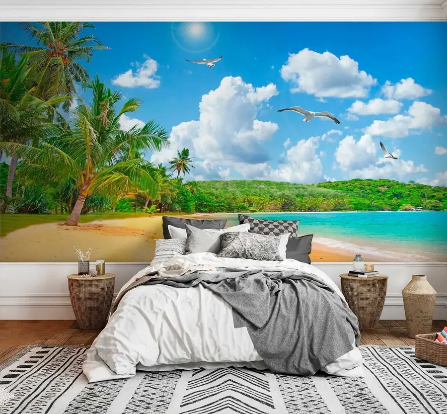 wall murals Палме на обали u31410