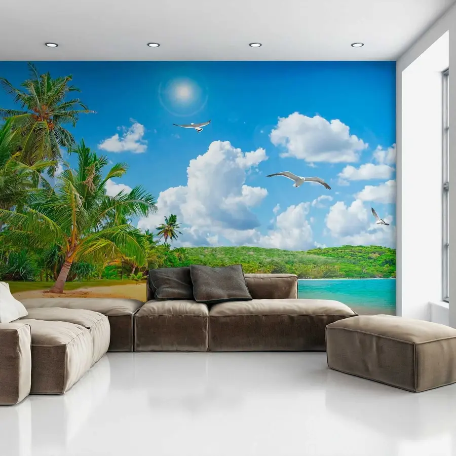wall murals Палме на обали u31410