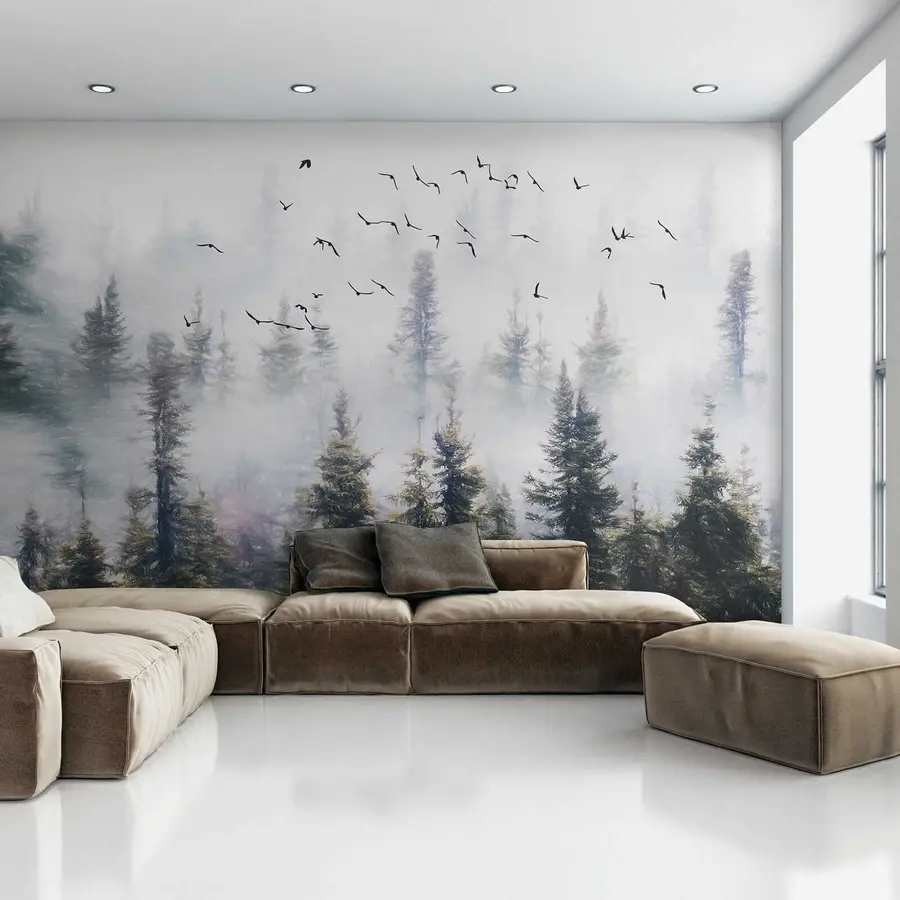 wall murals Магла шума и птице u32237