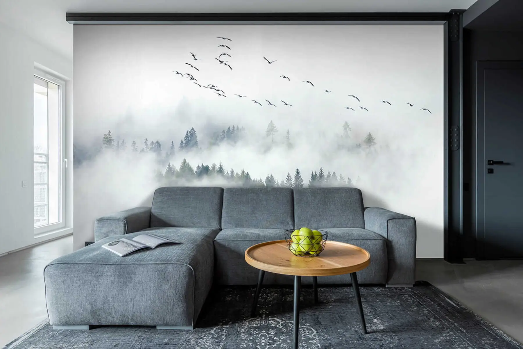 wall murals Фог Форест и птице u32480