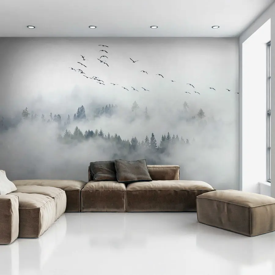 wall murals Фог Форест и птице u32480