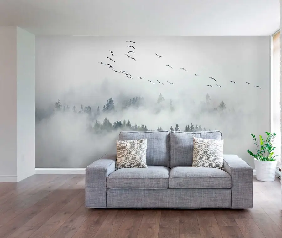 wall murals Фог Форест и птице u32480