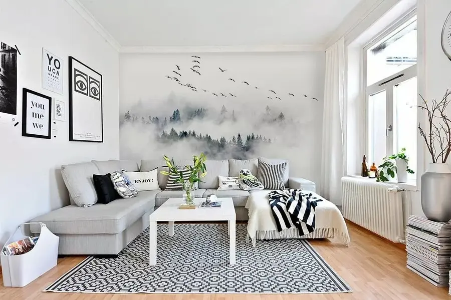 wall murals Фог Форест и птице u32480
