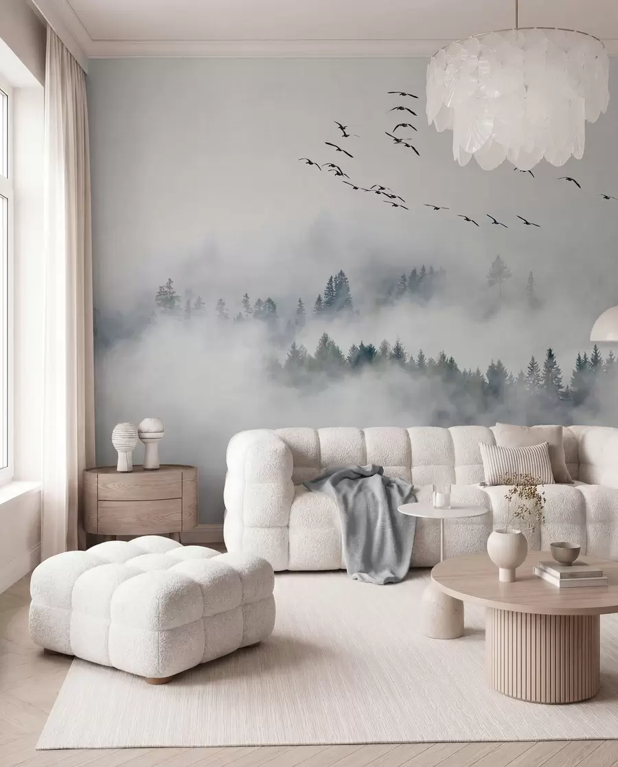 wall murals Фог Форест и птице u32480