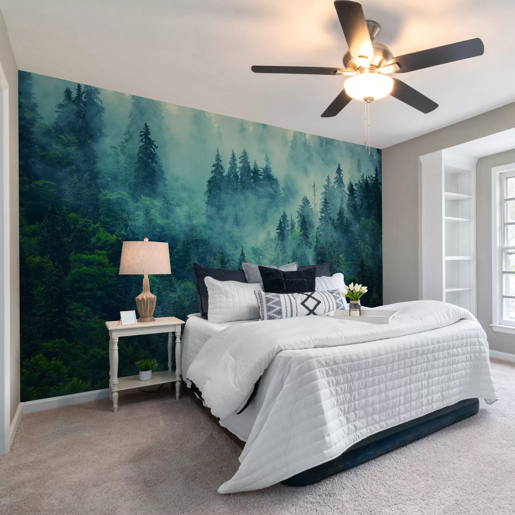 wall murals Магла шума ујутро u33150