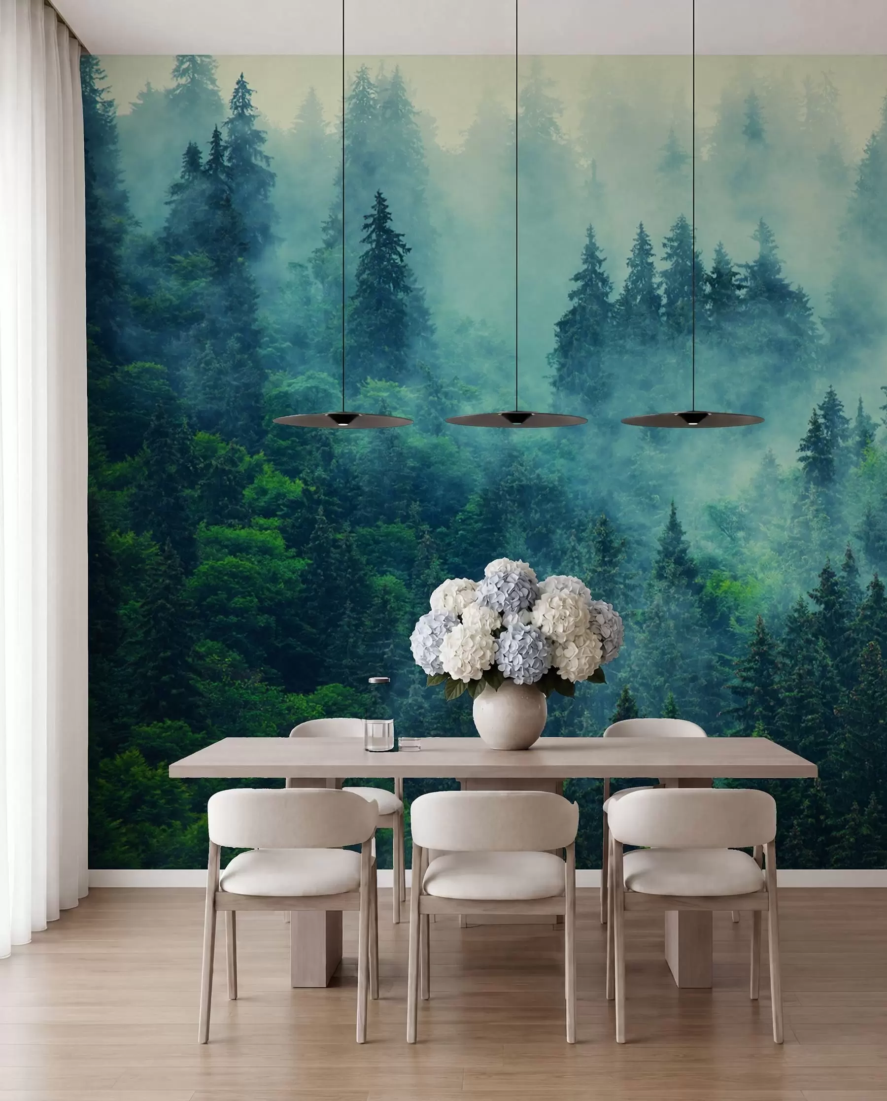 wall murals Магла шума ујутро u33150