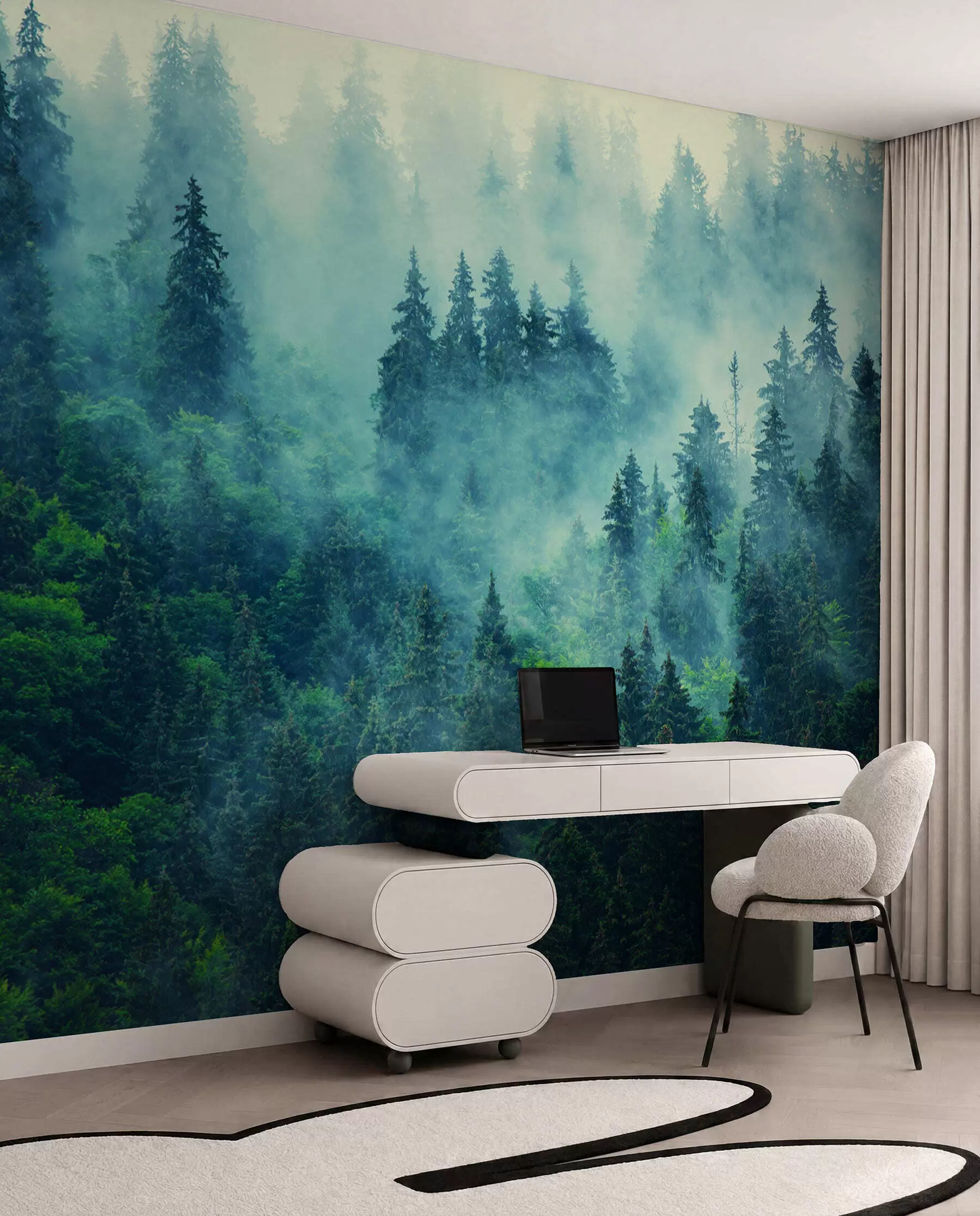 wall murals Магла шума ујутро u33150